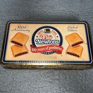 VTG Nabisco Fig Newtons‎ 100th Anniversary Tin 1891-1991 Limited Edition 80s 90s